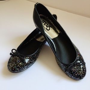Sam Edelman Circus Black And Glitter Ballet Flats